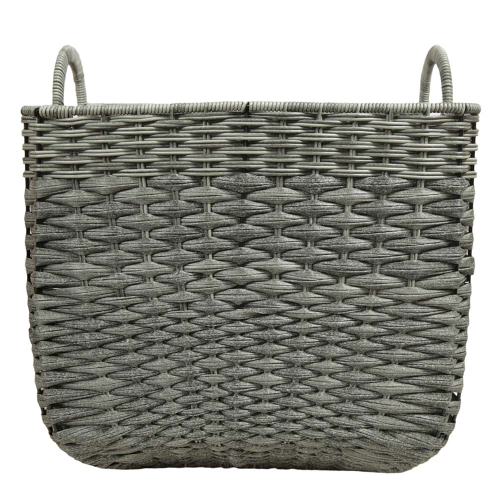 Mehrzweckkorb aus Polyrattan, moderner Tragekorb aus Kunststoff (40x40x36/42)