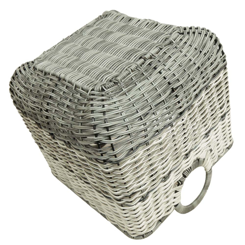 Mehrzweckkorb aus Polyrattan, moderner Tragekorb aus Kunststoff (36x36x32/39)