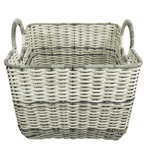 Mehrzweckkorb aus Polyrattan, moderner Tragekorb aus Kunststoff (36x36x32/39)