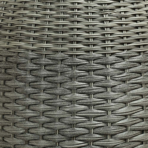 Wäschekorb, Mehrzweckkorb - Korb aus Polyrattan mit Echtholzdeckel (D:42cm H:50cm)