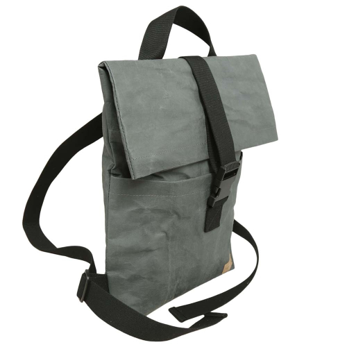 Papyr Roll-Top Rucksack, robuster Rucksack aus veganem Leder (35x10x40)