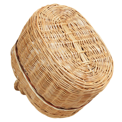 Einkaufskorb Handkorb Weide Korb mit Klappdeckel (39x303x24/38)