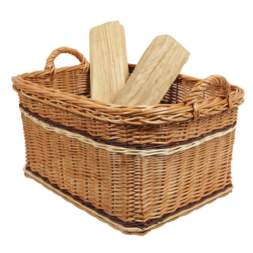 Holzkorb Korb Tragekorb aus gesottener Weide (58x48x30/36) ungefüttert