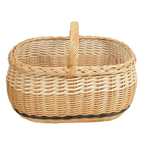 Einkaufskorb Handkorb groß Weide Korb ungefüttert (50x33x25/35)