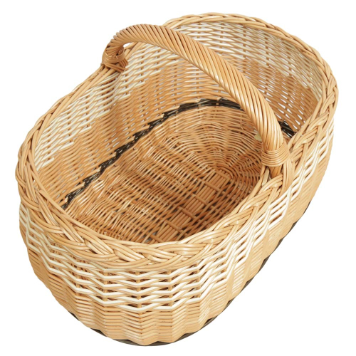 Einkaufskorb Handkorb groß Weide Korb ungefüttert (50x33x25/35)