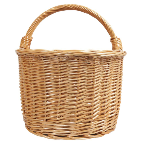 Einkaufskorb groß, Handkorb, klassischer großer Weide Korb ungefüttert (54x38x26/42)
