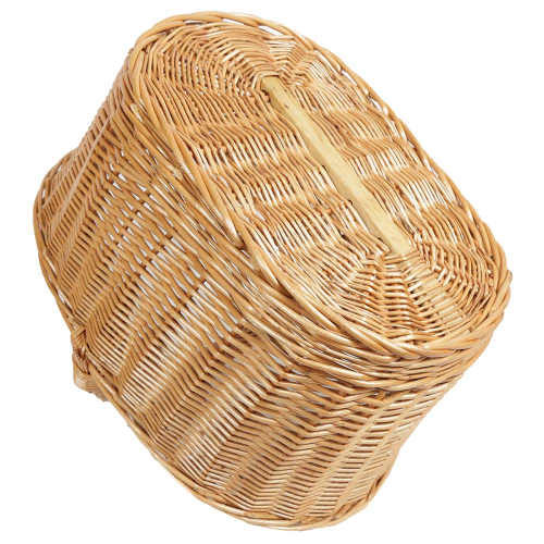 Einkaufskorb groß, Handkorb, klassischer großer Weide Korb ungefüttert (54x38x26/42)