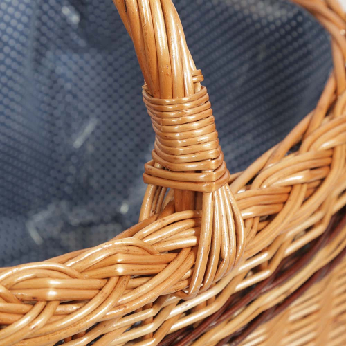 Einkaufskorb Handkorb Weide Korb gefüttert (43x32x23/38)