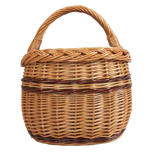 Einkaufskorb Handkorb Weide Korb gefüttert (43x32x23/38)