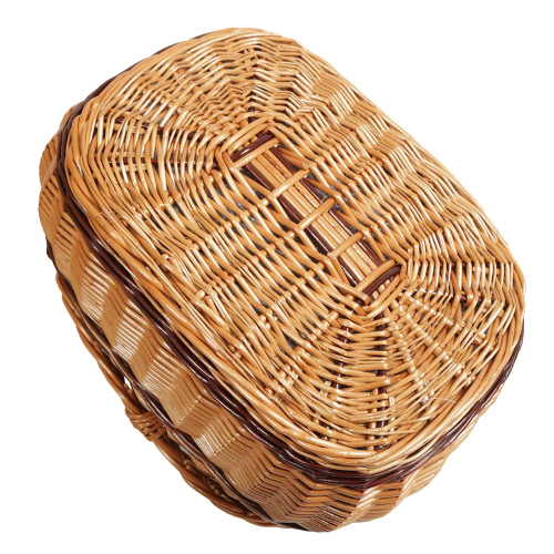 Einkaufskorb Handkorb Weide Korb gefüttert (43x32x23/38)