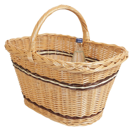 Einkaufskorb Handkorb Weide Korb ungefüttert (52x34x27/43)