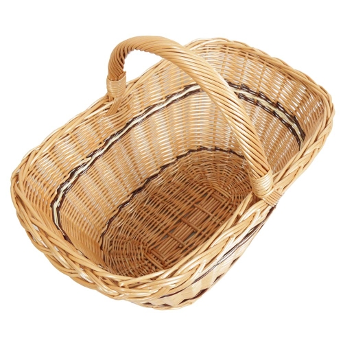Einkaufskorb Handkorb Weide Korb ungefüttert (52x34x27/43)