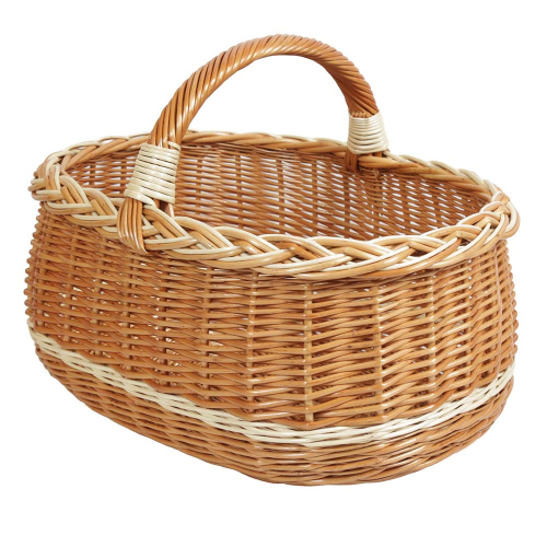Einkaufskorb Handkorb Weide Korb ungefüttert (48x35x23/36)