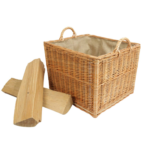 Holzkorb Kaminholzkorb Tragekorb Korb für Holz aus Weide (46x45x35/42)