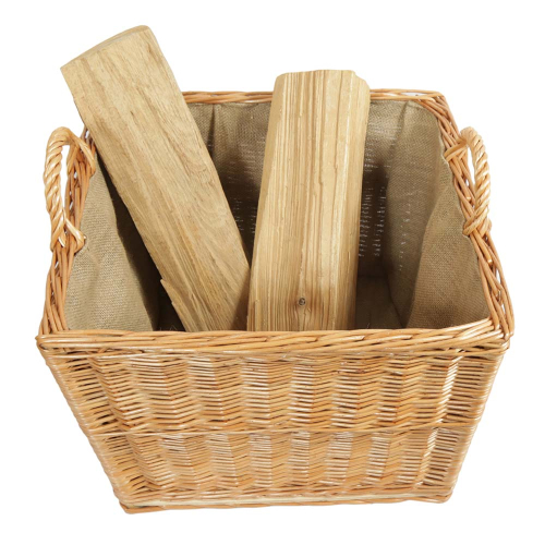 Holzkorb Kaminholzkorb Tragekorb Korb für Holz aus Weide (46x45x35/42)
