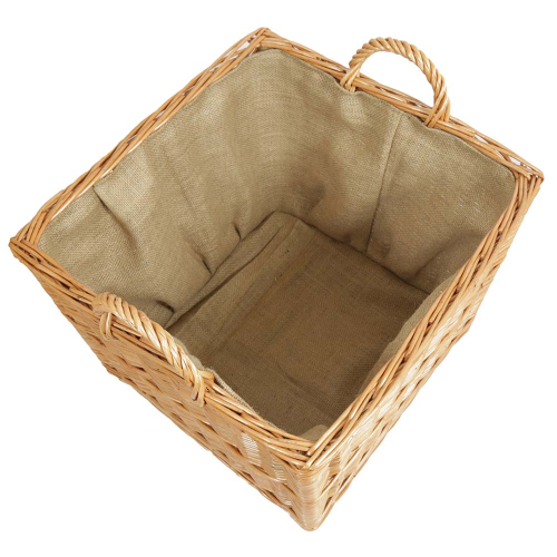 Holzkorb Kaminholzkorb Tragekorb Korb für Holz aus Weide (46x45x35/42)