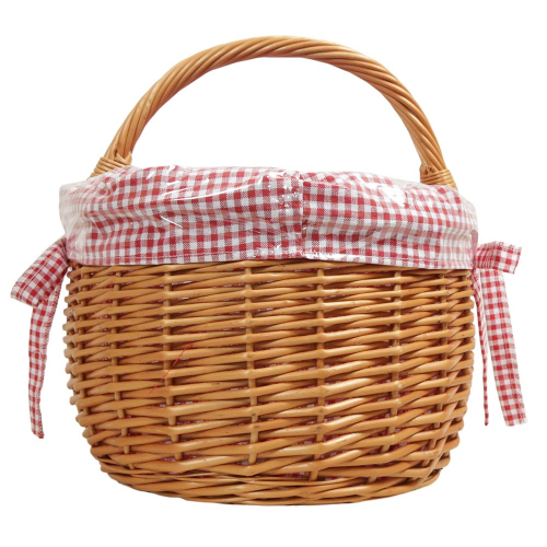Einkaufskorb Handkorb Weide Korb gefüttert (45x35x22/35)