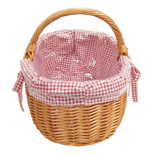 Einkaufskorb Handkorb Weide Korb gefüttert (45x35x22/35)