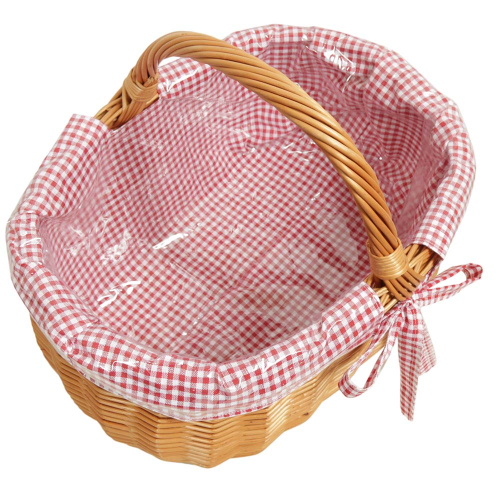 Einkaufskorb Handkorb Weide Korb gefüttert (45x35x22/35)