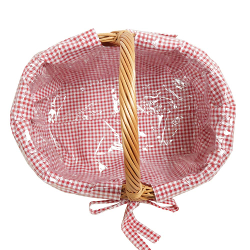 Einkaufskorb Handkorb Weide Korb gefüttert (45x35x22/35)