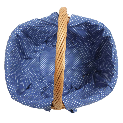 Einkaufskorb Handkorb Weide Korb gefüttert (40x32x20/39)