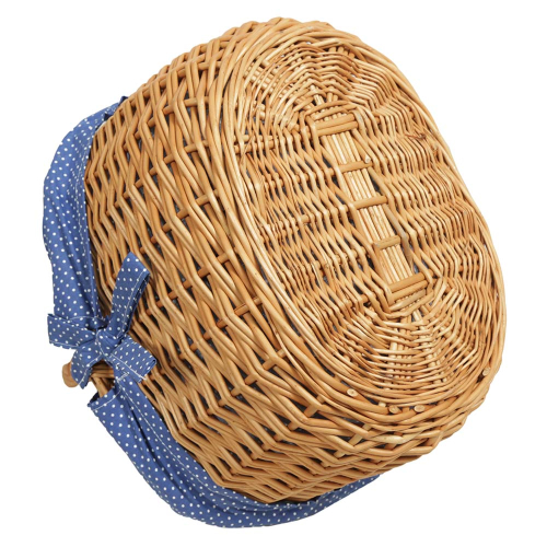 Einkaufskorb Handkorb Weide Korb gefüttert (40x32x20/39)