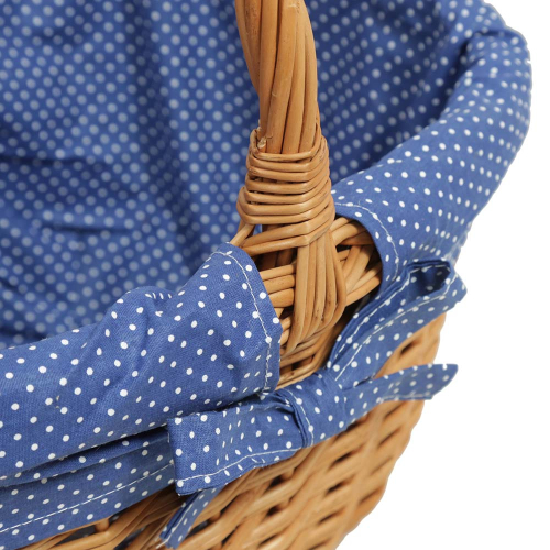 Einkaufskorb Handkorb Weide Korb gefüttert (40x32x20/39)