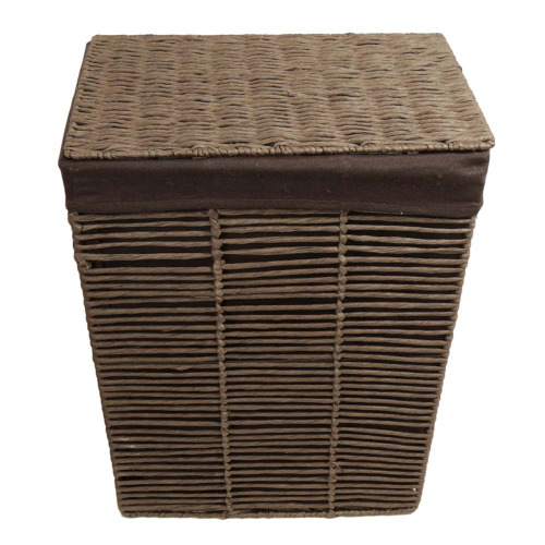 Wäschekorb, Wäschesammler mit Klappdeckel (41x31x50)