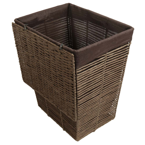 Wäschekorb, Wäschesammler mit Klappdeckel (41x31x50)