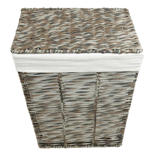 Wäschekorb, Wäschesammler mit Klappdeckel (41x31x50)