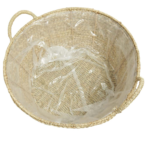 Pflanzkorb, Gartenkorb, Korb mit Kunststofffolie (D:45cm)