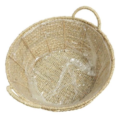 Pflanzkorb, Gartenkorb, Korb mit Kunststofffolie (D:40cm)
