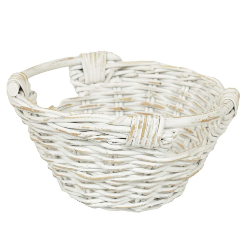 Pflanzkorb, Gartenkorb, Dekokorb aus Rohr (D:28cm)