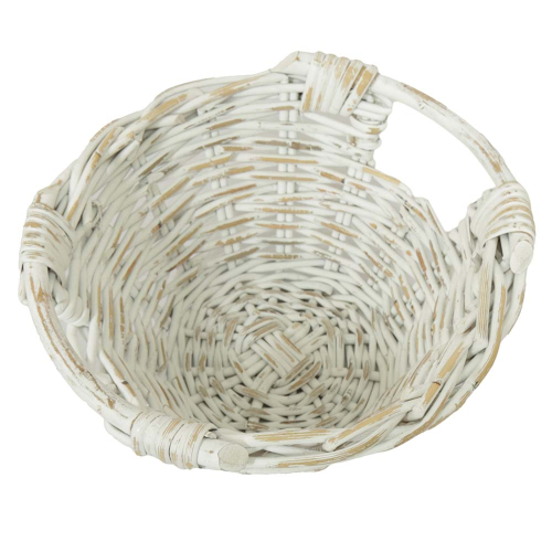 Pflanzkorb, Gartenkorb, Dekokorb aus Rohr (D:28cm)