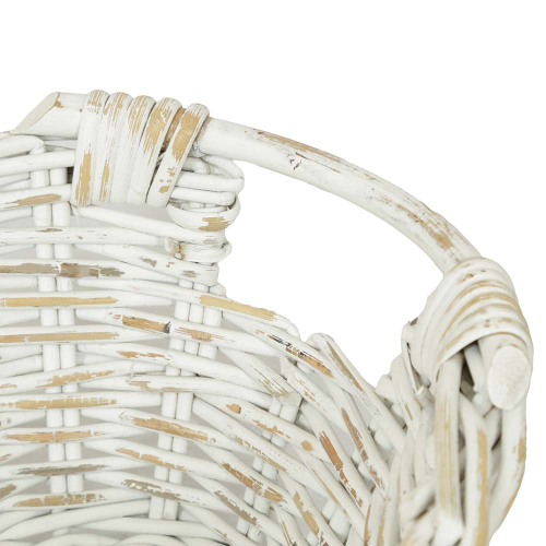 Pflanzkorb, Gartenkorb, Dekokorb aus Rohr (D:28cm)