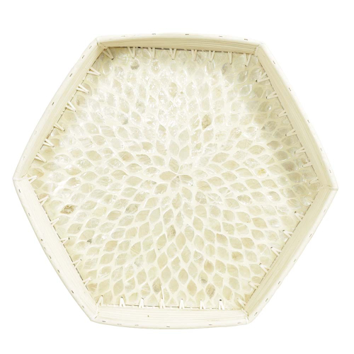 Tablett mit Mosaikboden, Trage Tablett (42x42x7)