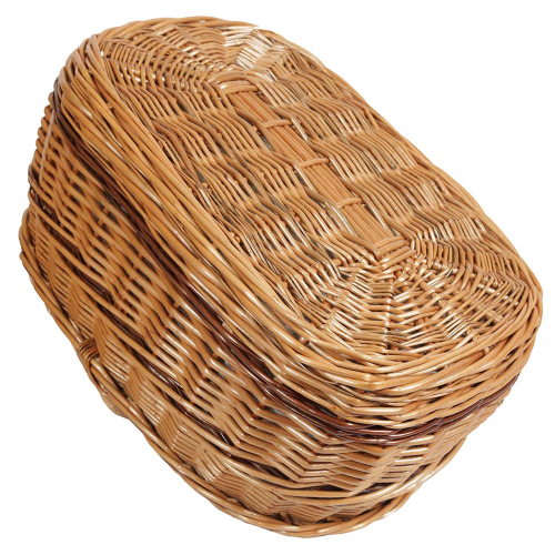 Einkaufskorb Handkorb Weide Korb gefüttert (51x35x25/37)