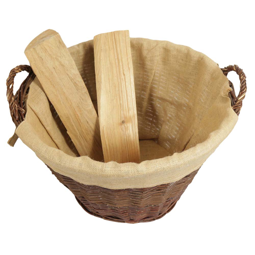 Holzkorb, Tragekorb, Erntekorb, Gartenkorb, gefüttert (D:60cm)