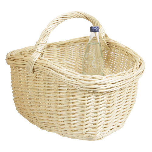 Einkaufskorb Handkorb helle Weide Korb ungefüttert (46x35x21/36)