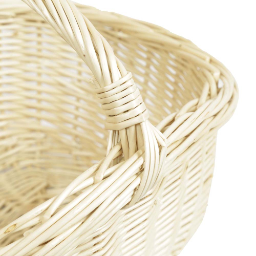 Einkaufskorb Handkorb helle Weide Korb ungefüttert (46x35x21/36)