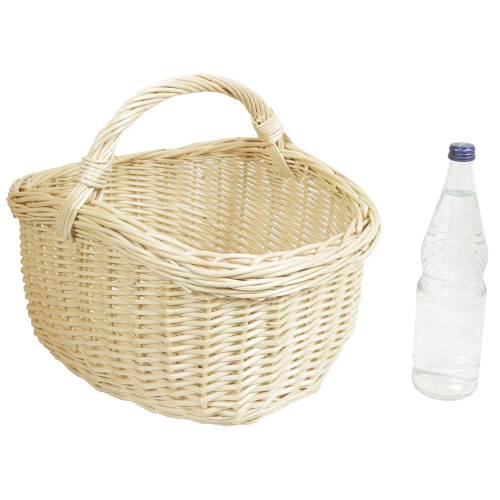 Einkaufskorb Handkorb helle Weide Korb ungefüttert (46x35x21/36)