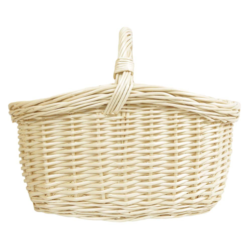 Einkaufskorb Handkorb helle Weide Korb ungefüttert (46x35x21/36)