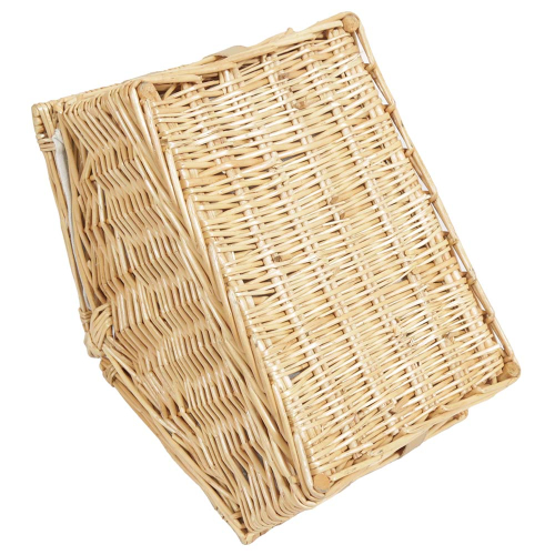 Picknickkorb, Klappdeckelkorb, Handkorb Weide Korb gefüttert (32x23x10/31)