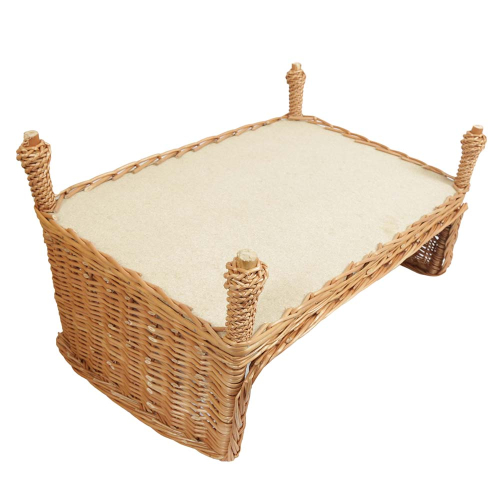 Tiersofa aus Weide Hundesofa Katzensofa Korb für Tiere (64x42x15/38)