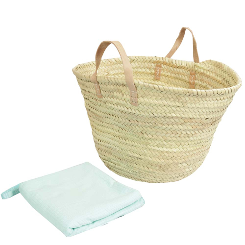 Handtasche Korbtasche robuste Tasche Natur (50x25x34/48)