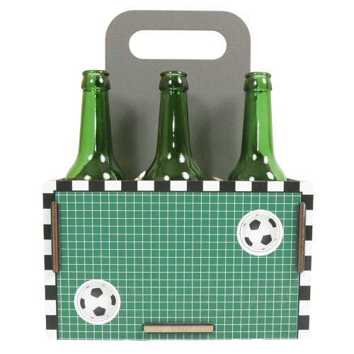 Flaschenträger "Torwand", Flaschenkorb, Korb für 6 Flaschen (25x16x15/32)