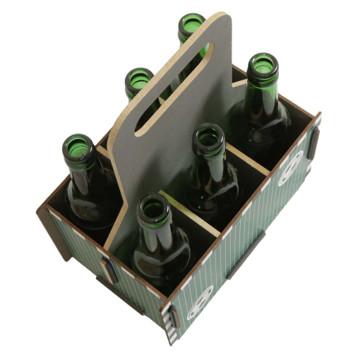 Flaschenträger "Torwand", Flaschenkorb, Korb für 6 Flaschen (25x16x15/32)