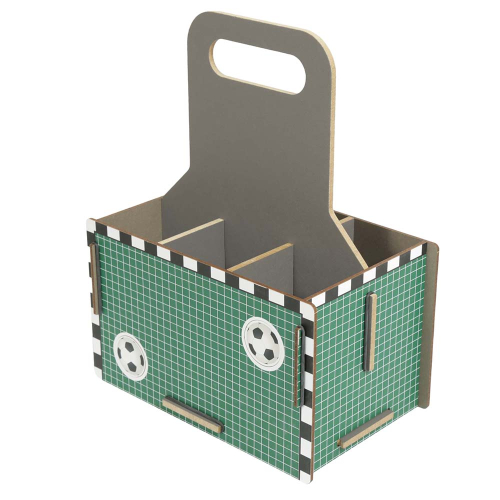 Flaschenträger "Torwand", Flaschenkorb, Korb für 6 Flaschen (25x16x15/32)