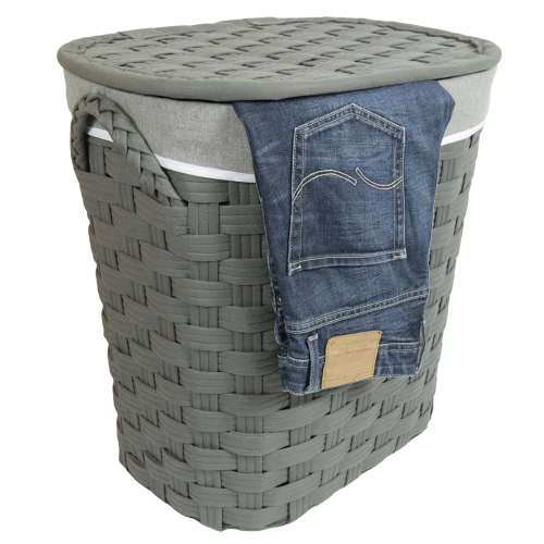 Wäschekorb, Wäschesammler mit Klappdeckel (55x40x58)