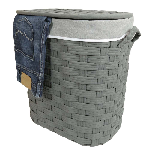 Wäschekorb, Wäschesammler mit Klappdeckel (55x40x58)